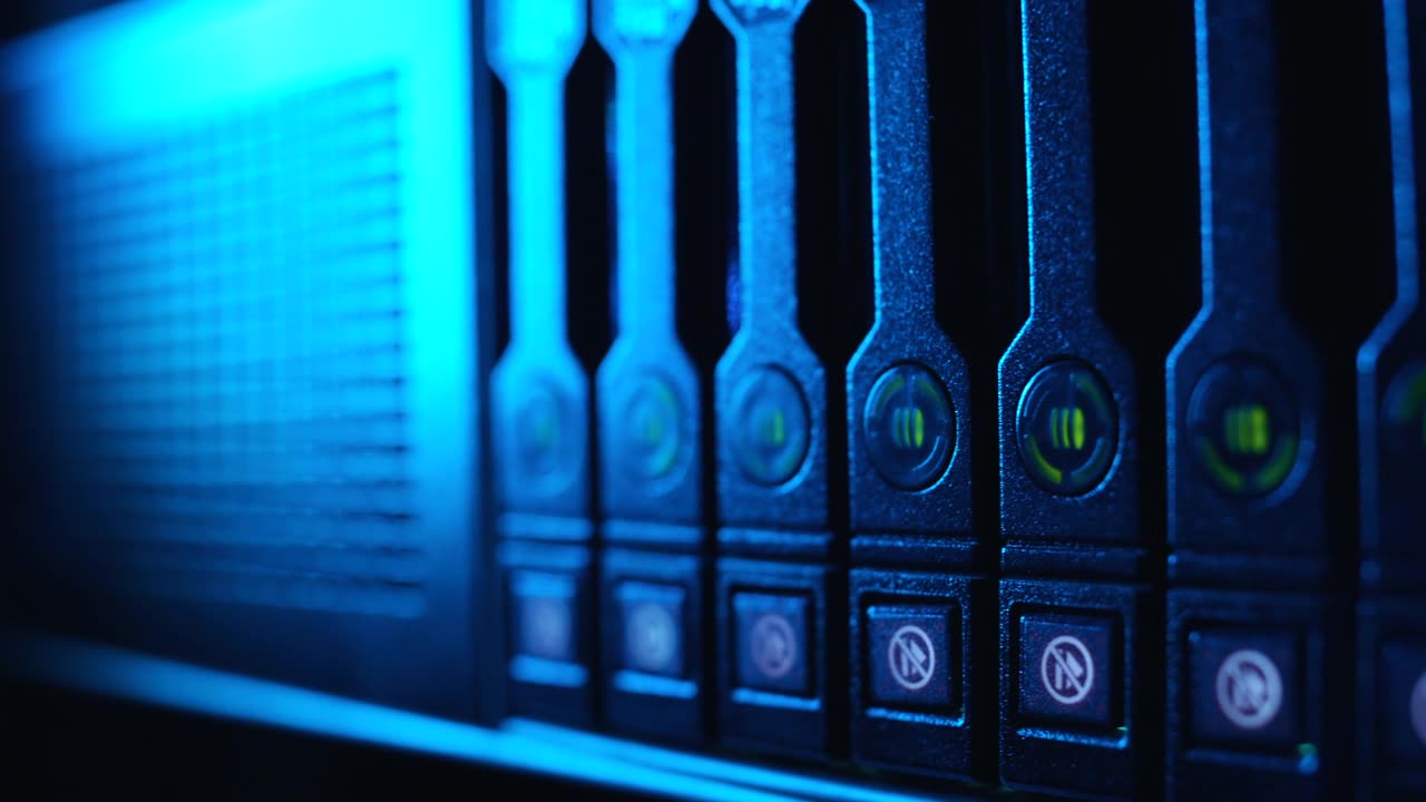 Storage and server hardware in an industrial cabinet